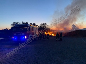 Brandeinsatz beim Sonnwendfeuer-Platz in Rosenthal