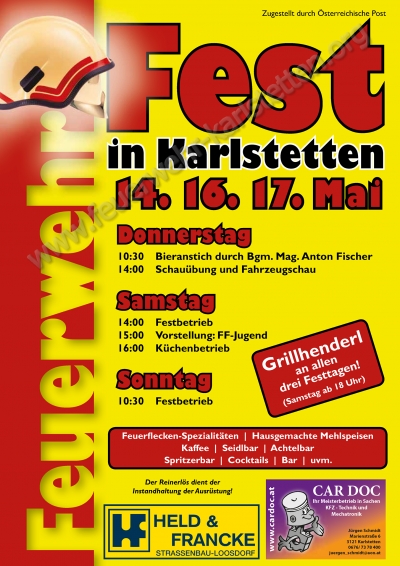 Plakat Feuerwehrfest 2015