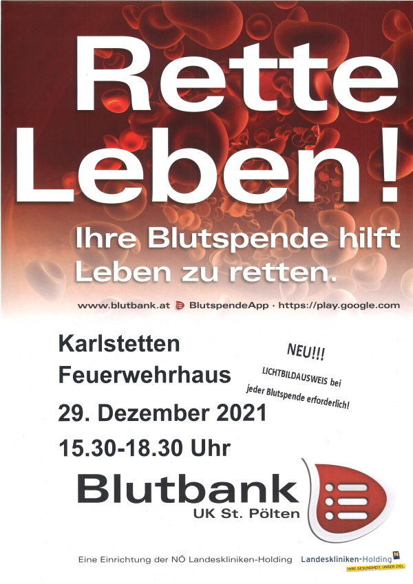 Blutspenden im Feuerwehrhaus - 29.12.2021