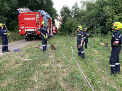 Übung Waldbrand Lösch-Ausrüstung