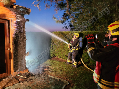 Brand einer Außensauna in Weyersdorf
